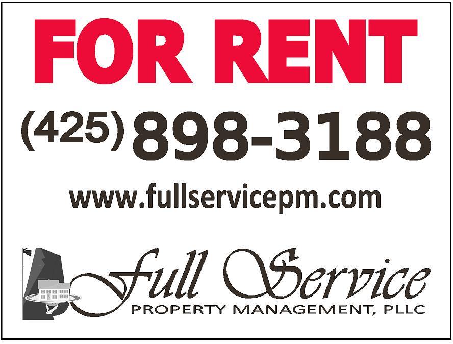 Full Service Property Management rental sign